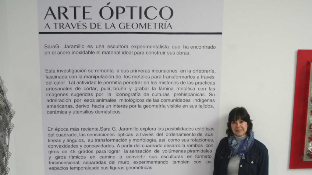 Exposición Arte Óptico a Través de la Geometría. El lenguaje de Arte Optico de Sara G Jaramillo. Foto Cortesía Sara G #1